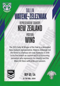 2024 NRL Traders Titanium - World In League Parallel #WLP50 Dallin Watene-Zelezniak Back